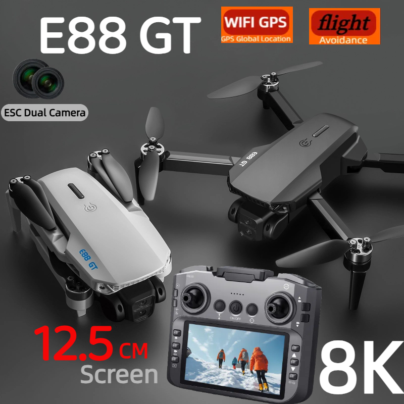 Jjrc Drone X12 - E88GT Drone 8K Profissional HD 360